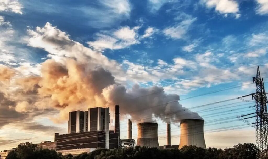 Chimneys of a nuclear power plant