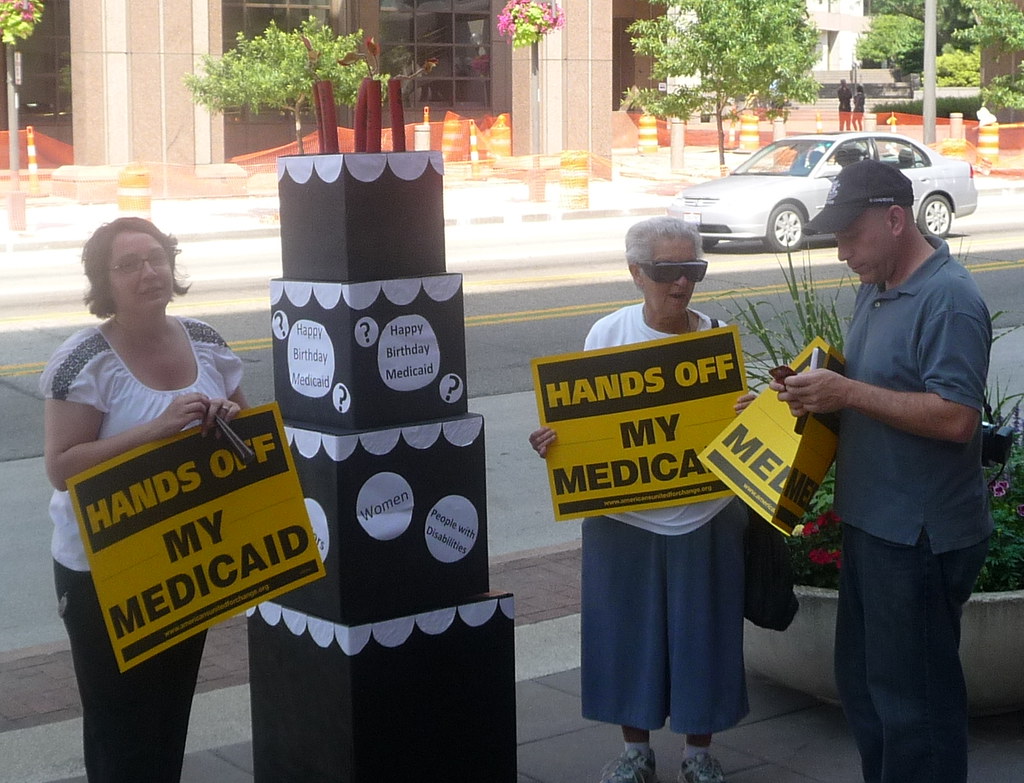 Folks commemorating the inception of Medicare