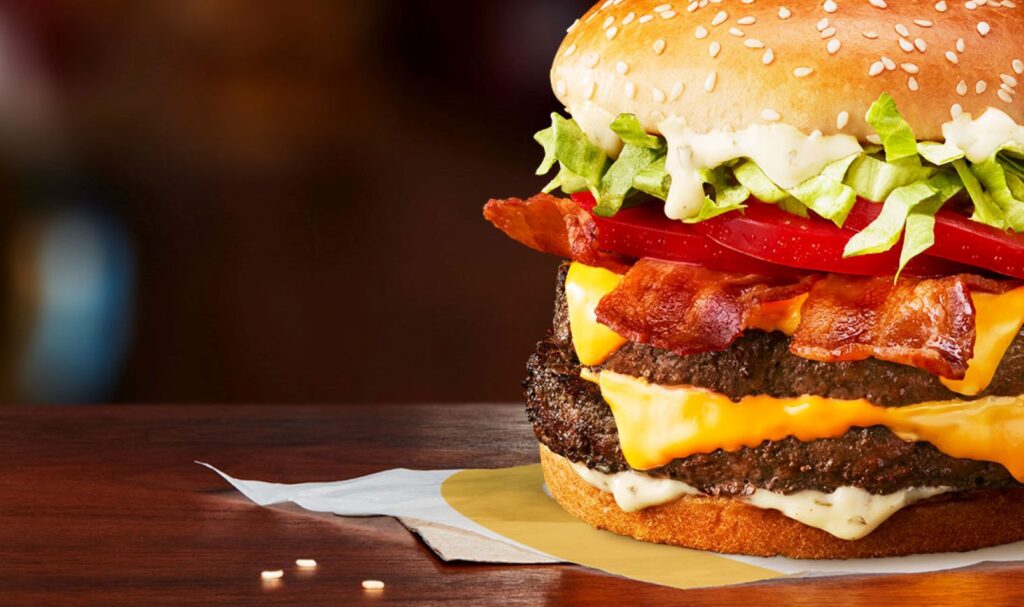 Promotional picture of a burger