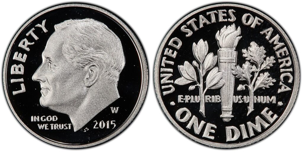 2015-W proof Roosevelt dime