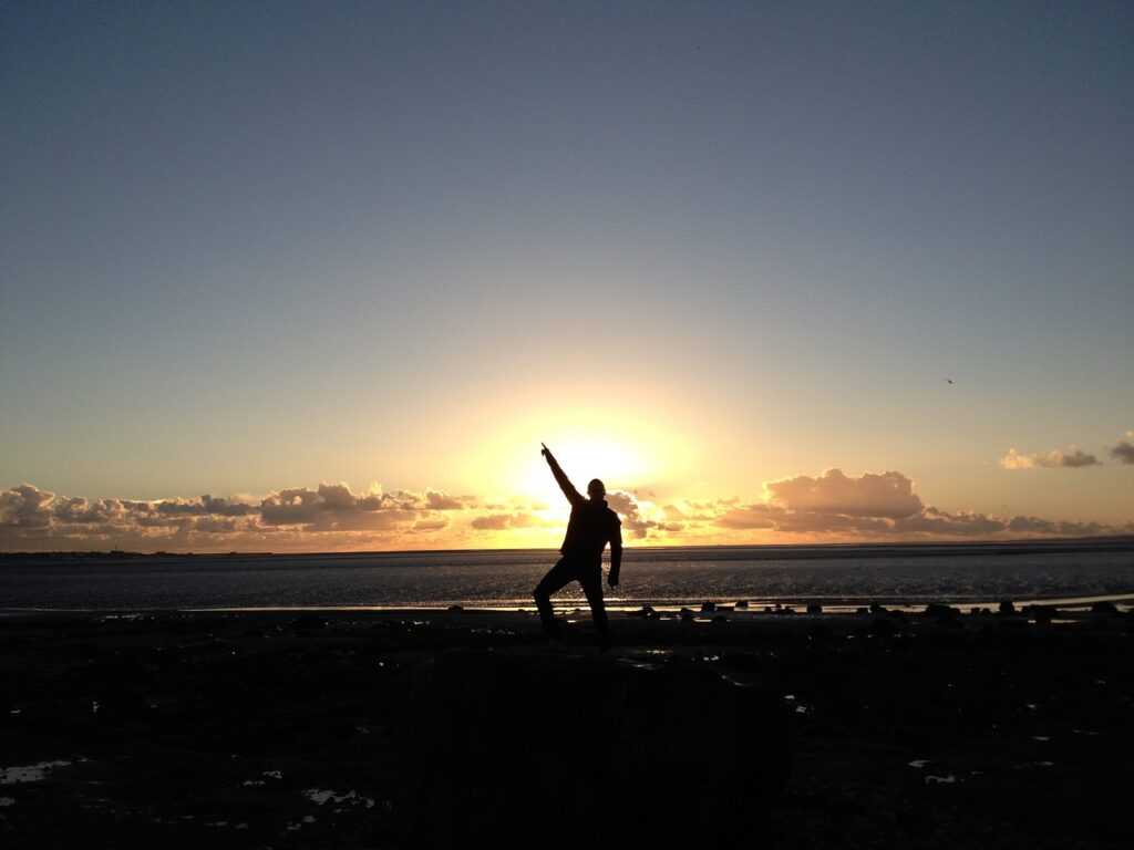 Silhouette during sunset