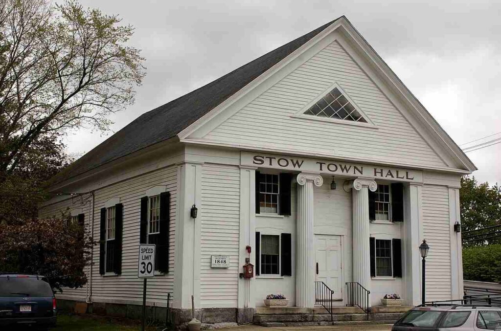 The Town Hall in Stow, Massachusetts