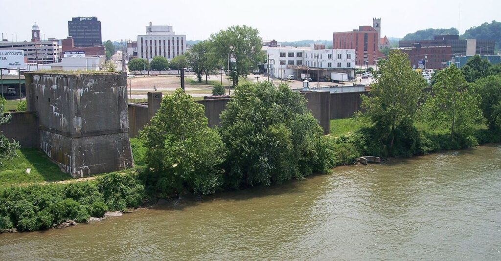 Downtown Parkersburg, West Virginia, along the Ohio River