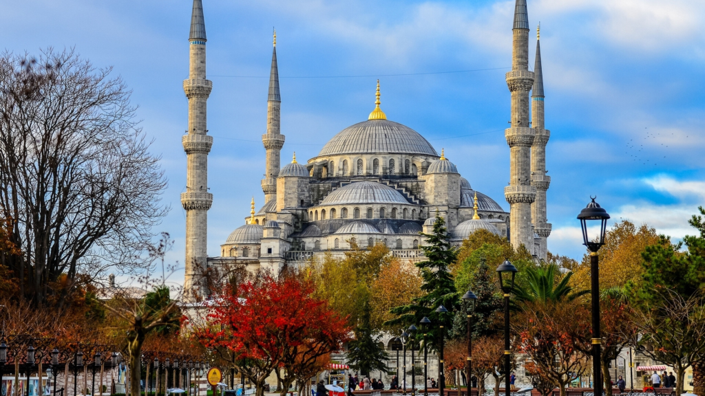 A landmark mosque in Istanbul, Turkey