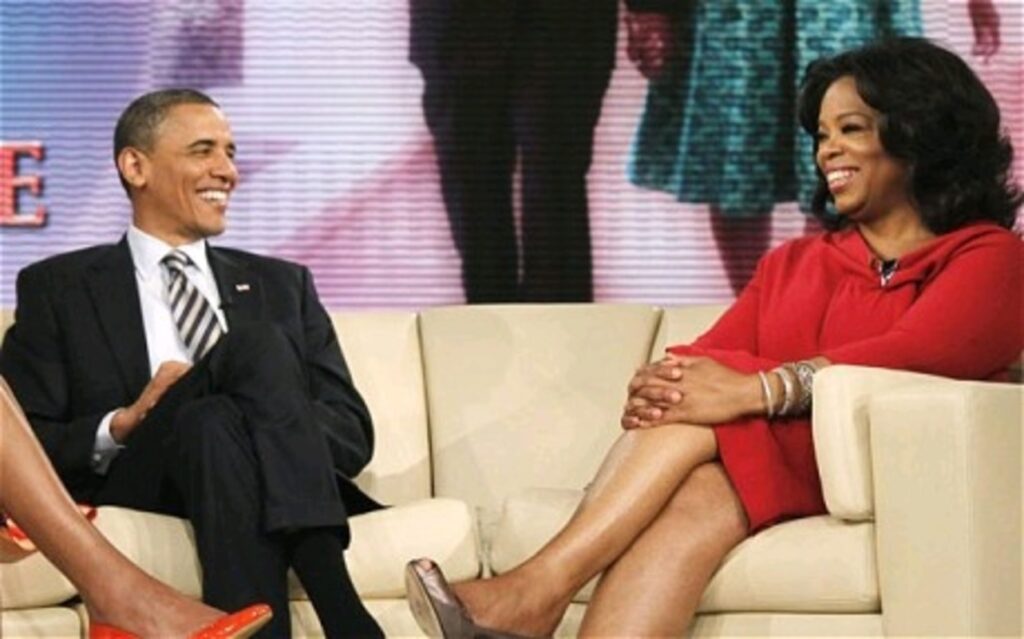 President Barack Obama with Oprah Winfrey