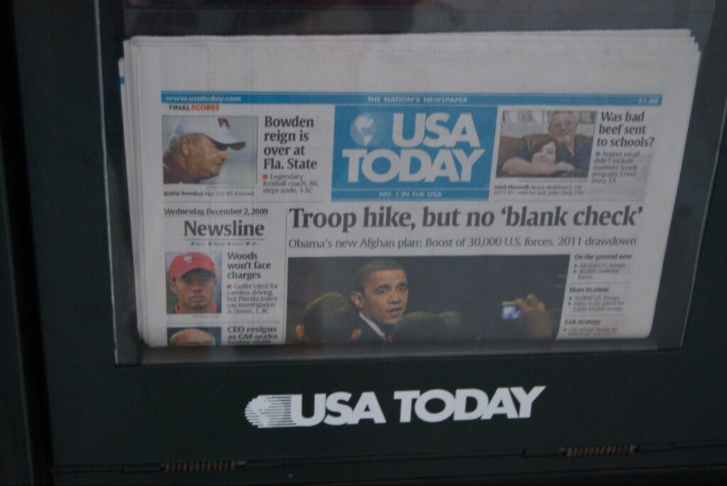 Copy of the USA Today