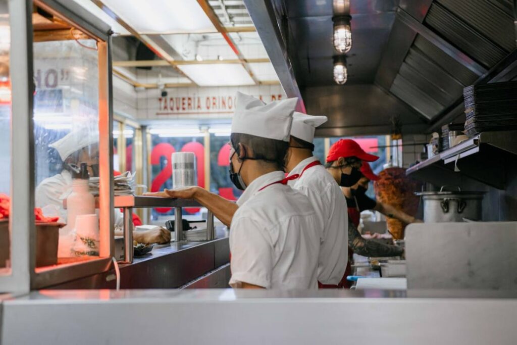 Workers in Restaurant