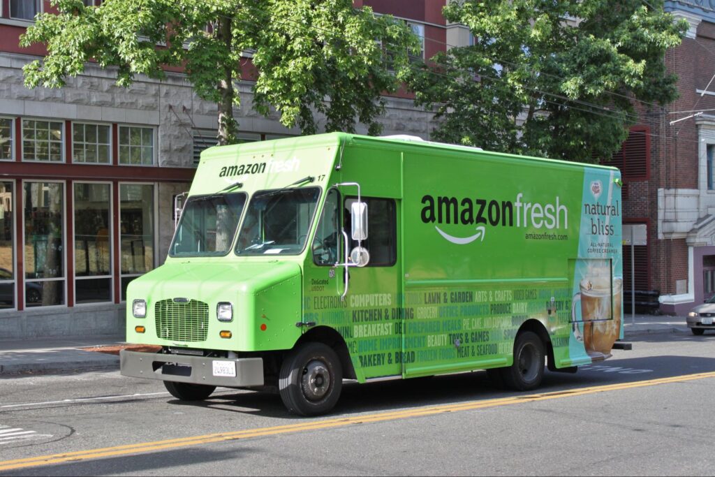 Amazon Fresh truck on Capitol Hill