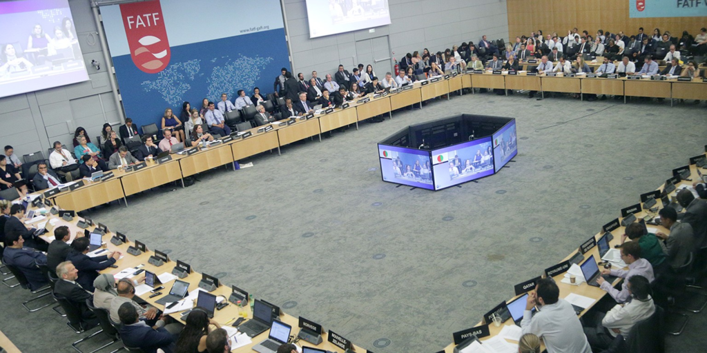 A plenary at the FATF headquarters in Paris