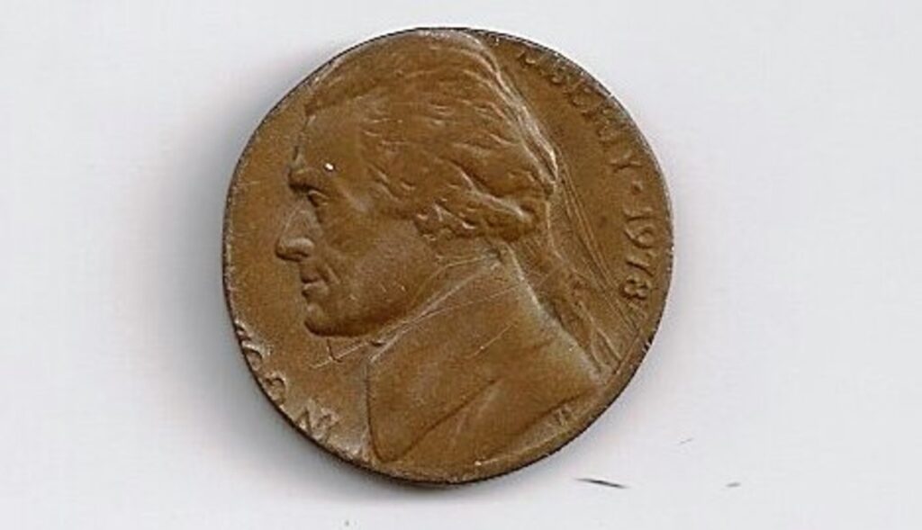 Nickel struck on one cent planchet