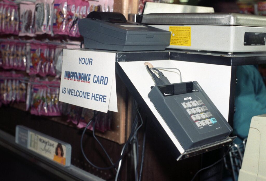 EBT POS machine in a store