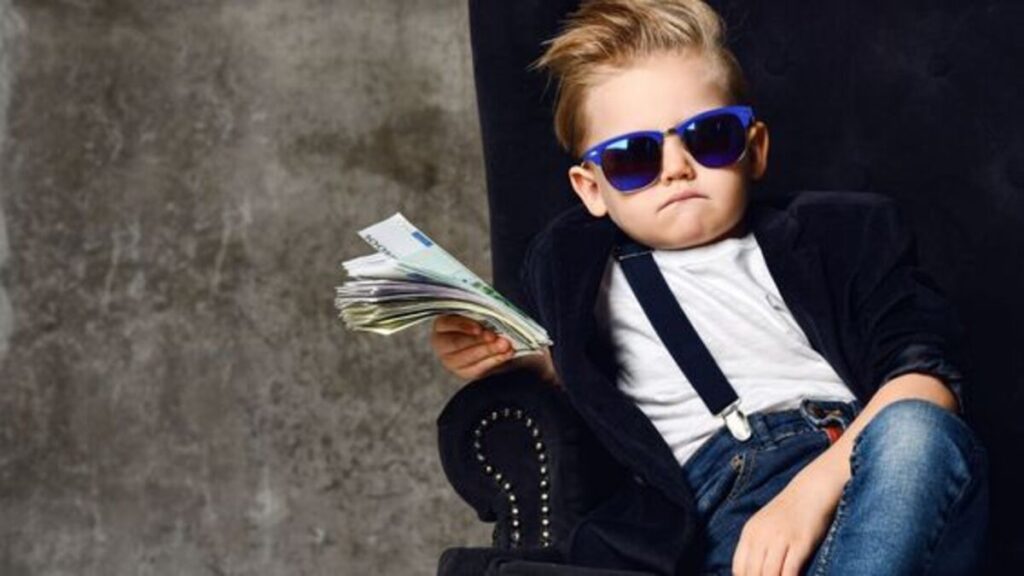 A child with money