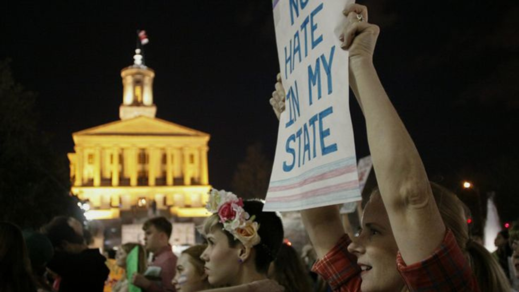 A protest in Tennessee