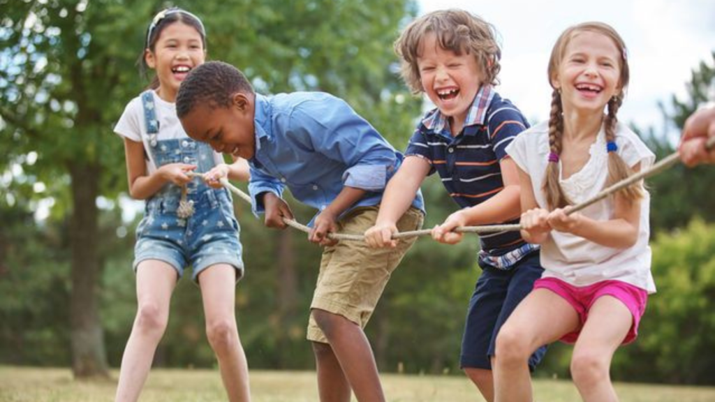 Children playing in a park