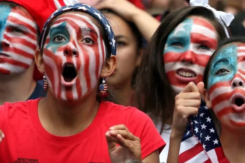 Americans protesting