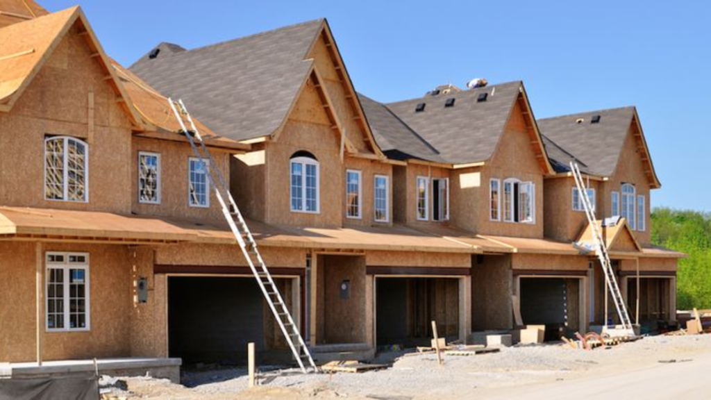 Houses under construction