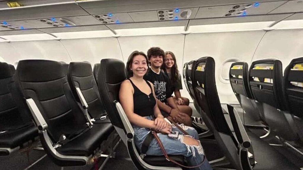 Passengers on a plane