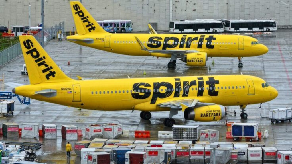 Spirit aircrafts undergoing servicing