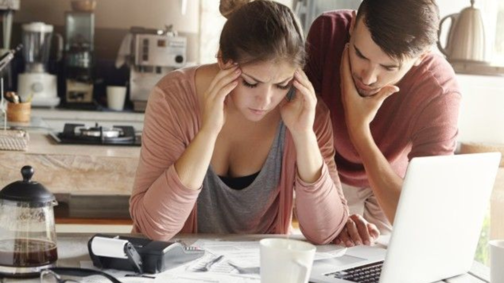 Couple expressing disappointment