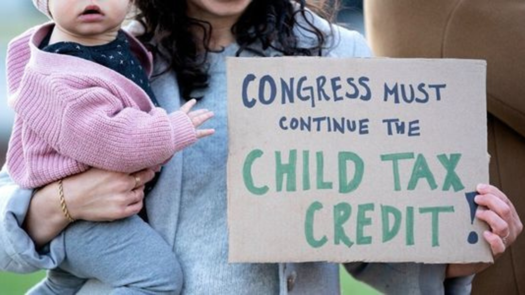 Protest on child tax credit