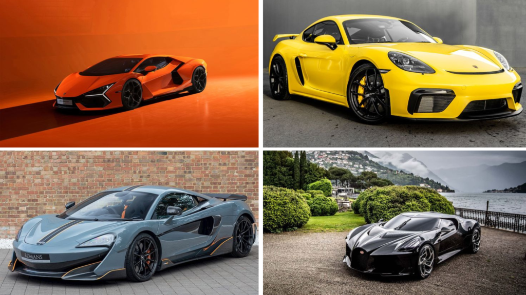 Lamborghini, Porsche, Aston Martin, and McLaren