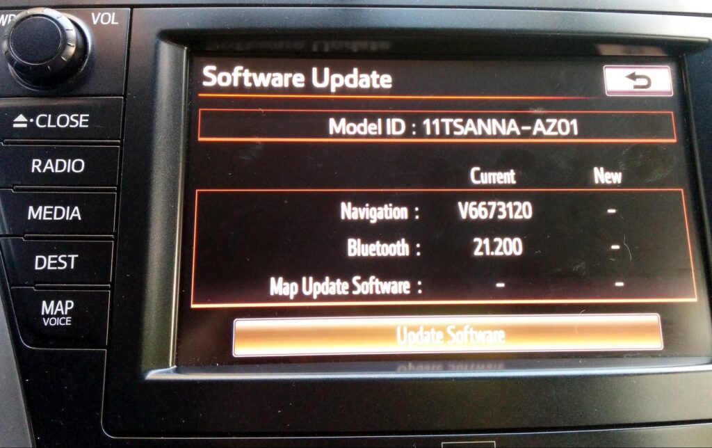 Software update in a vehicle