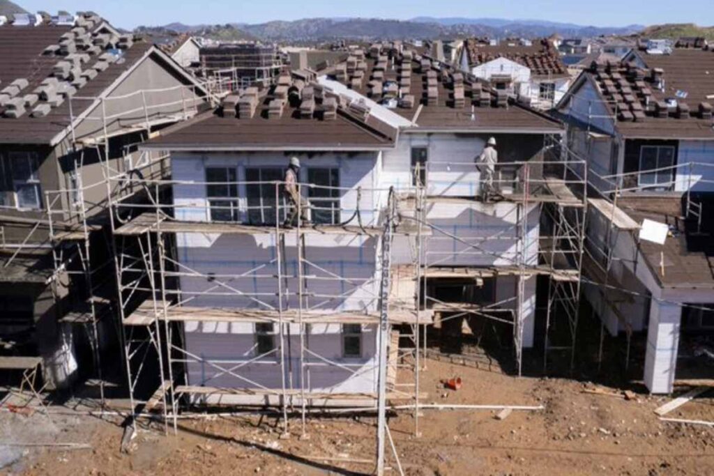 Construction site of new homes