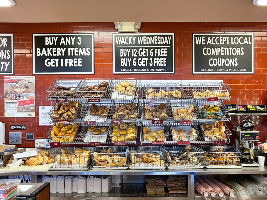 Bagels at Long Island Bagel Cafe