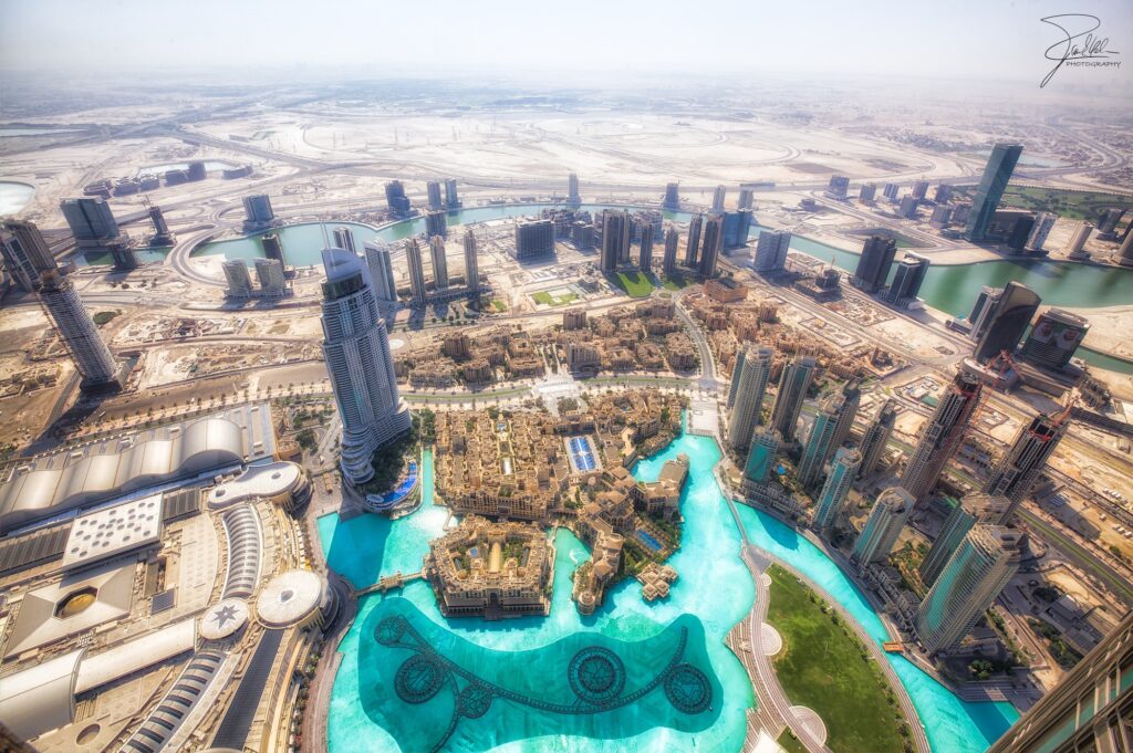 Dubai from Burj Khalifa, United Arab Emirates