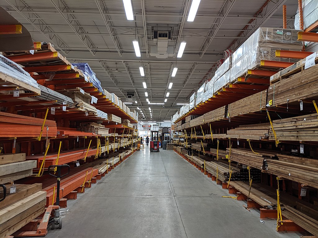 Home Depot wood section