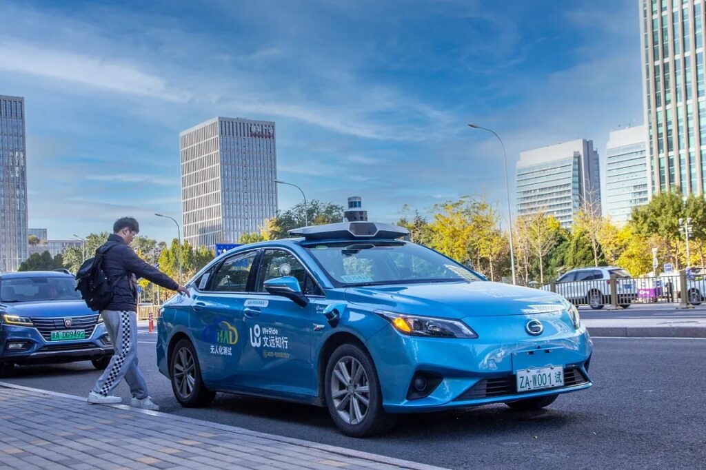 WeRide’s driverless taxi operating in Beijing