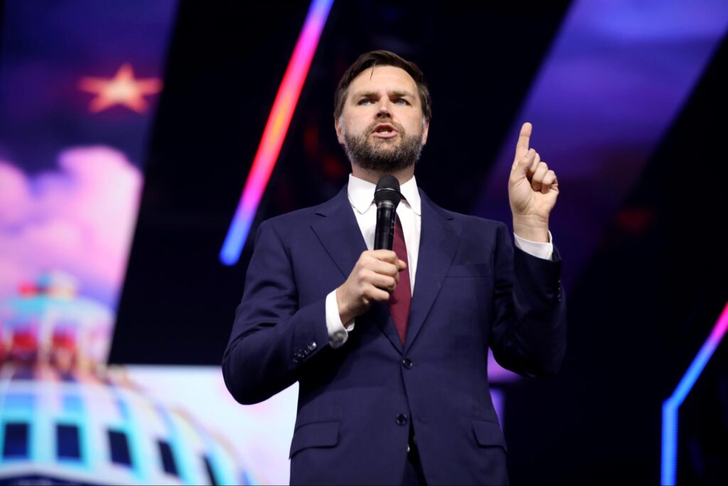 Vance speaking at The People's Convention