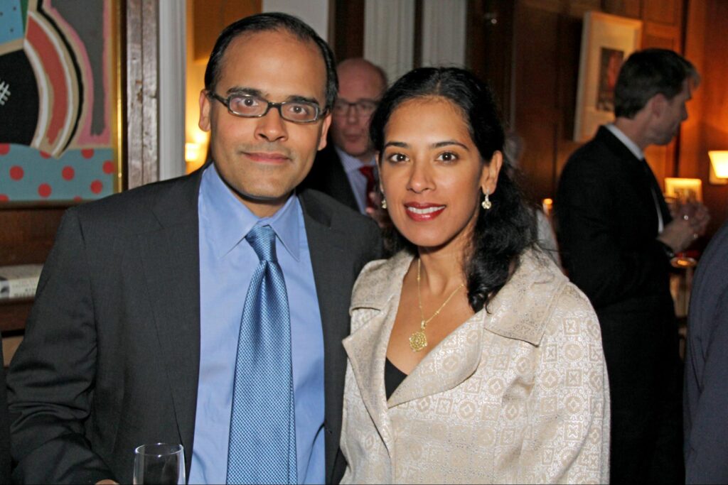 Deven Parekh, Treasurer at the National Academy, and Monika Parekh