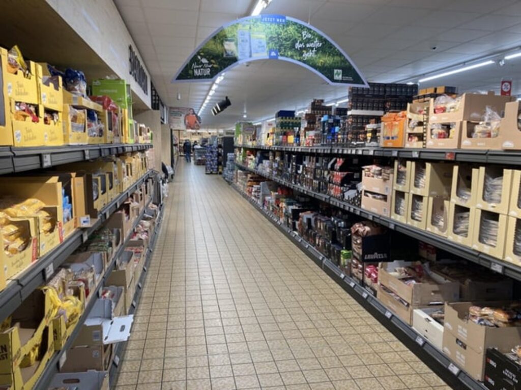 A typical aisle at a store