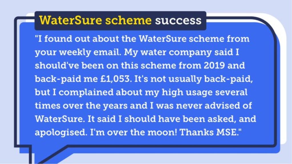 Testimony of a WaterSure beneficiary