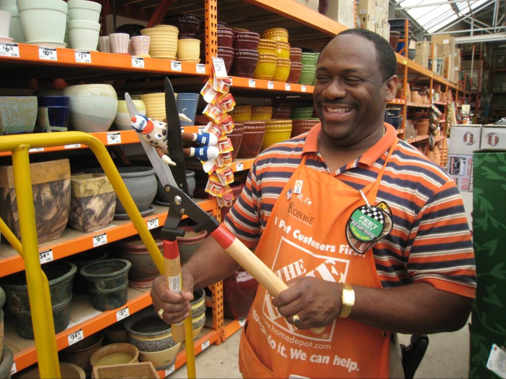 A Home Depot personnel