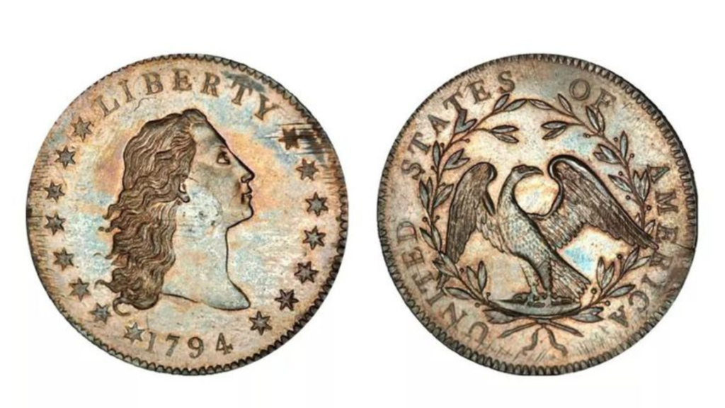 Rare U.S. Coins Worth Money: 1794 Flowing Hair Silver Dollar