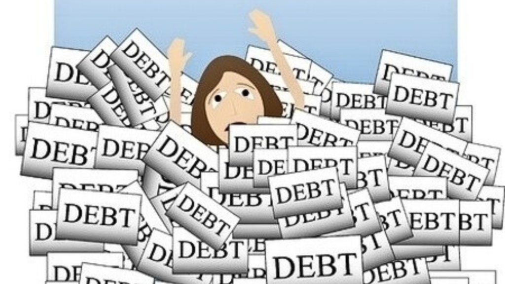 Increased debt can cause a credit score drop