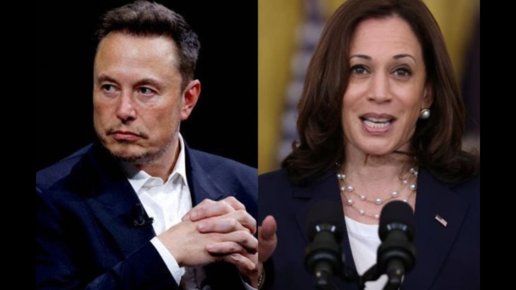 Kamala Harris criticizes Musk over endorsement of Trump