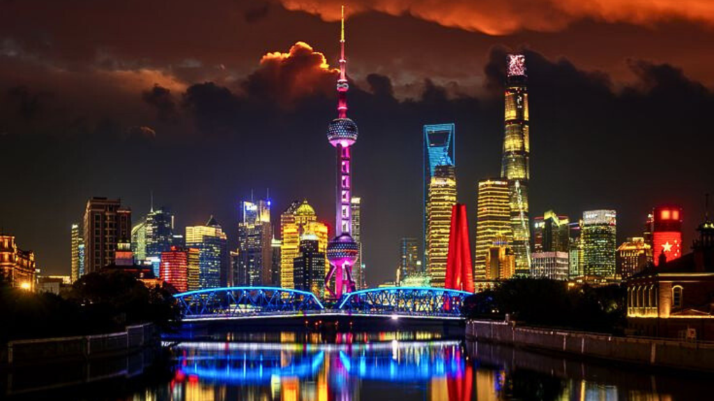 Nightlife view of Shanghai