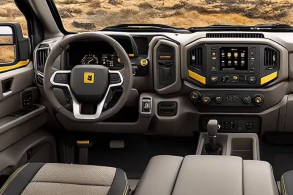 An image of the interior of a 2025 Caterpillar pickup truck