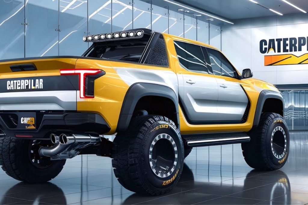 An image of the back view of the 2025 Caterpillar pickup truck