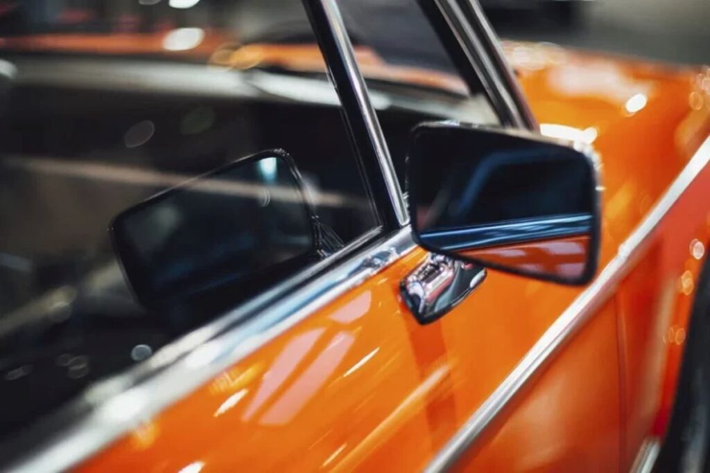 Orange vintage car