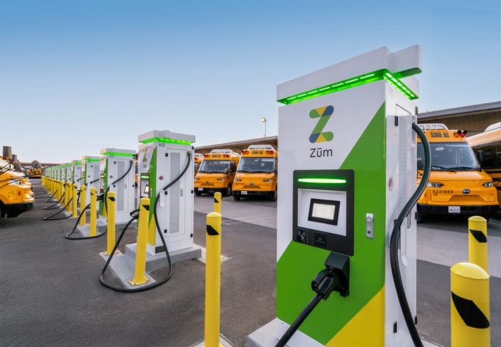 The electric chargers for the Zum buses