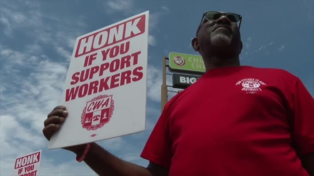 AT&T workers on strike