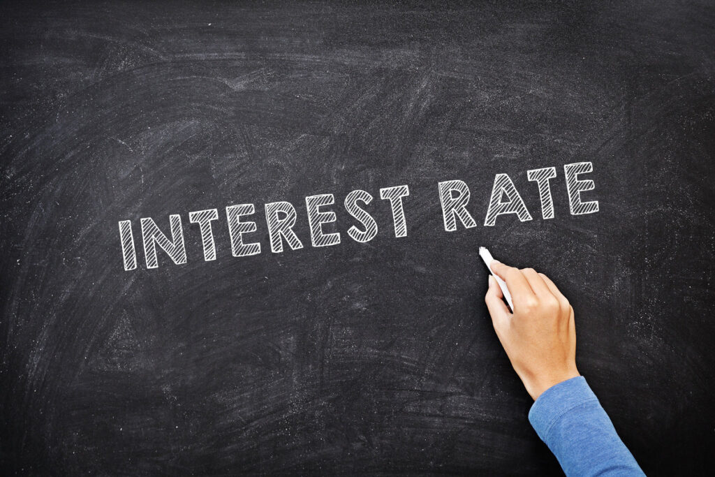 Interest rate on a board