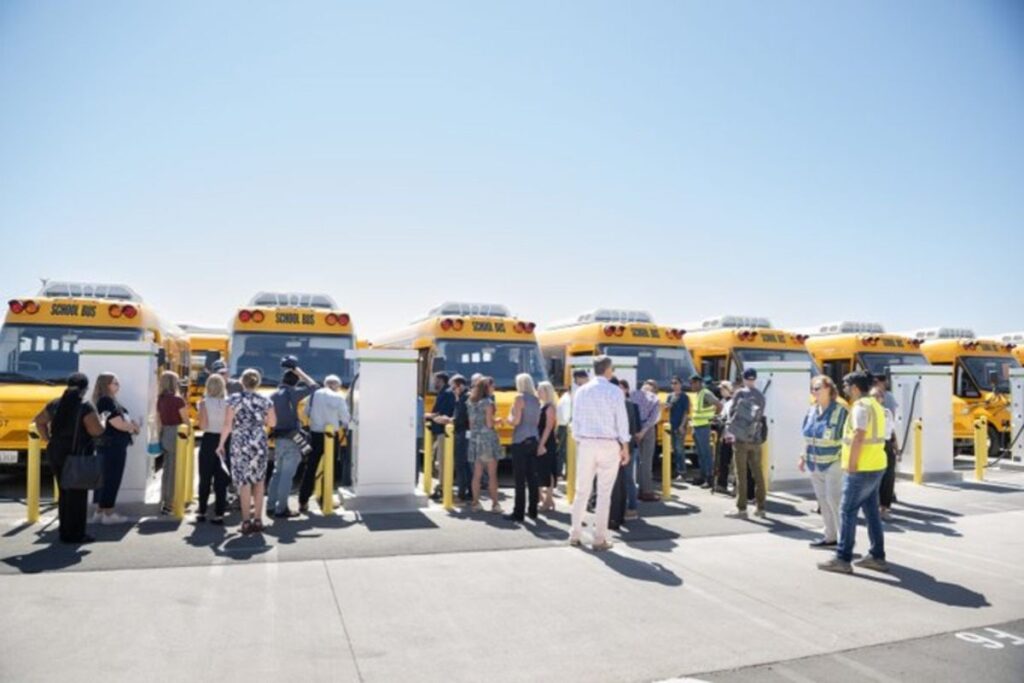 Unveiling of electric school buses