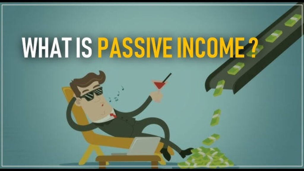 Clipart of a passive investor making money