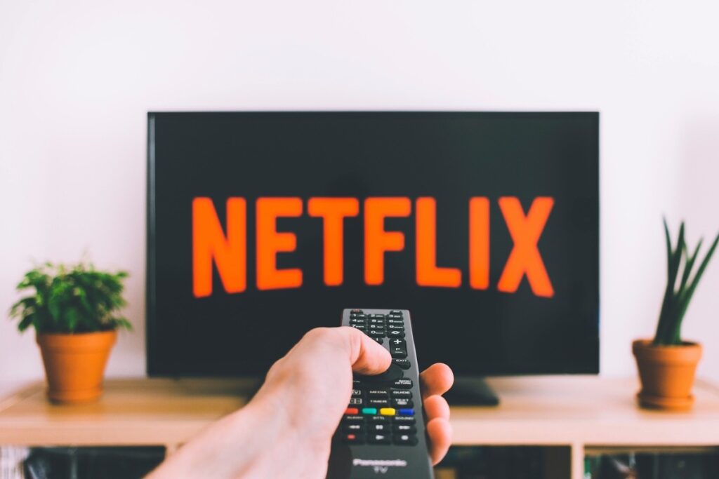 Television screen with Netflix logo