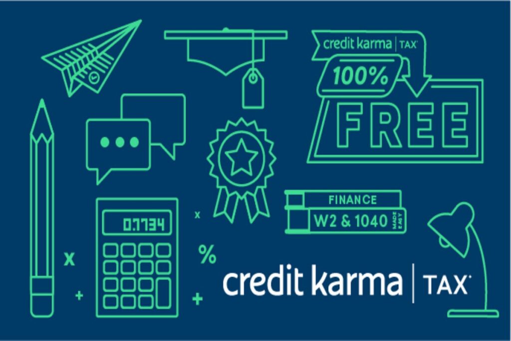 Graphics about Credit Karma and tax calculation